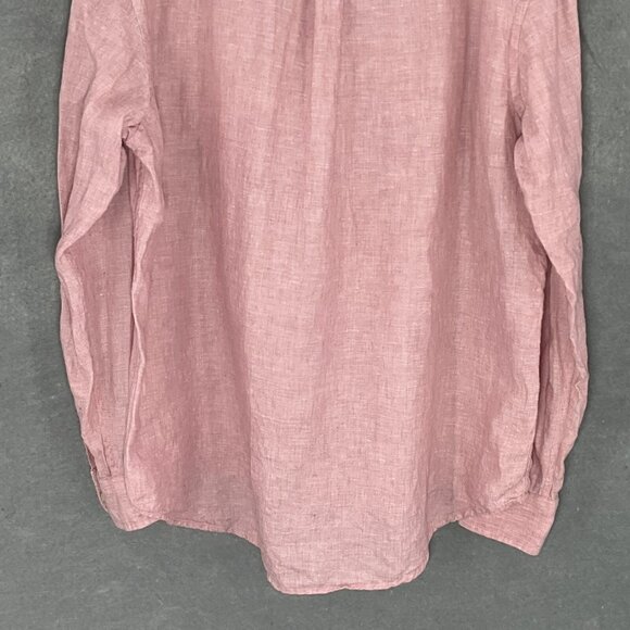 Joseph Abboud Shirt Men Sz 2XL Pink Button Down‎ 100% Linen Pockets Coastal - Picture 8 of 13